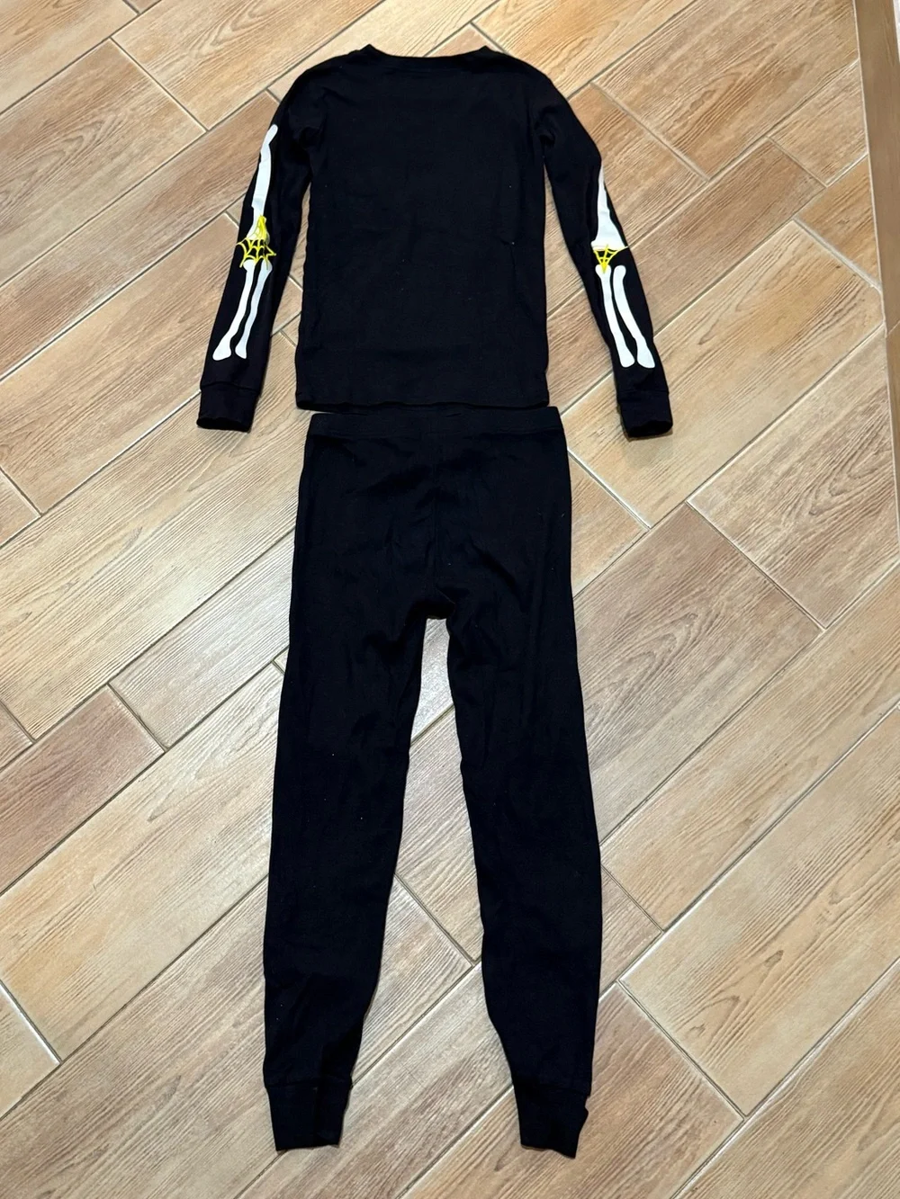 PJ Place Black Skeleton Pajama Set- Glow in the Dark